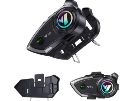 RideTalk Y80 Işıklı Motosiklet Kask İletişim Cihazı Interkom